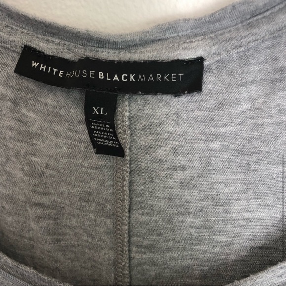 White House WHBM gray soft tunic length tee - Picture 6 of 8
